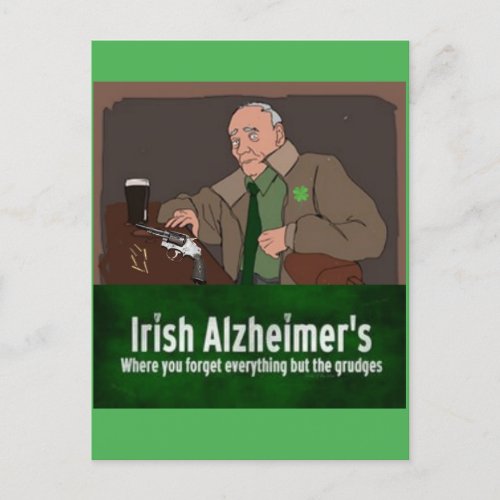  St Patricks Day Humorous Irish Gangster  Postcard