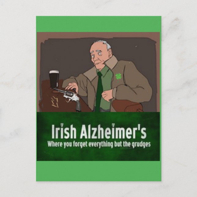  St Patrick's Day Humorous Irish Gangster  Postcard (Front)