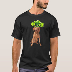 ST Patricks Day Hungarian vizsla Dad Mom Dog Irish T-Shirt