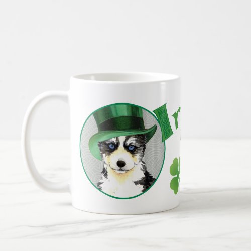 St Patricks Day Husky Coffee Mug