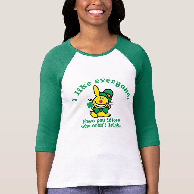 St Patrick's Day | I Like Everyone T-Shirt (Front)