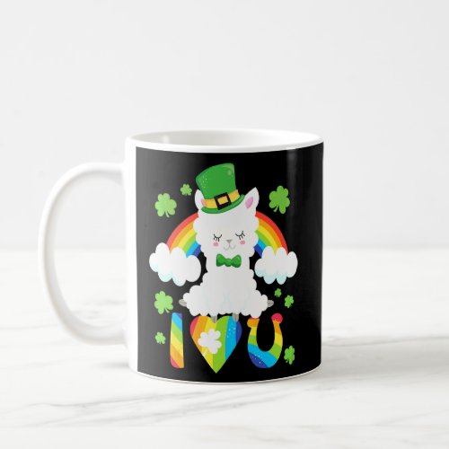 St Patricks Day I Love You Zen Llama I Heart U Hor Coffee Mug