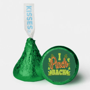St Patrick's Day I Pinch Back Clover Leaves Gag Hershey®'s Kisses®