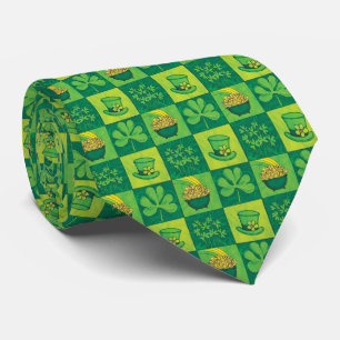 St. Patrick's Day Icons Pattern Neck Tie