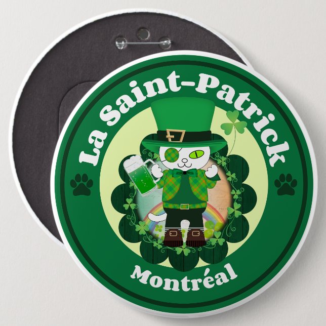 St. Patrick's Day in Montreal Button (Front & Back)