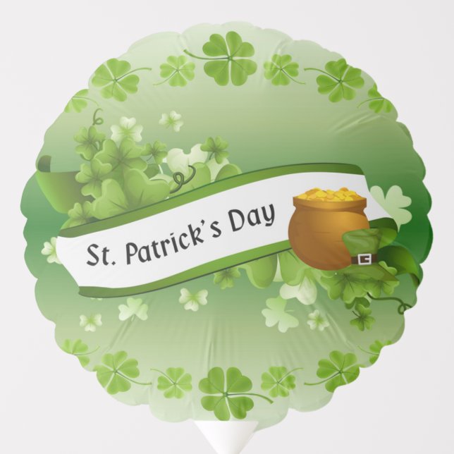 St. Patrick's Day in Shamrocks Balloon (Front)