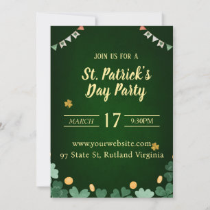 St Patricks Day invitation