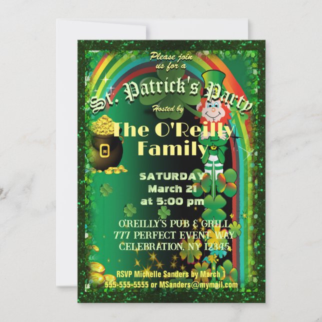 St. Patrick's Day Invitation (Front)