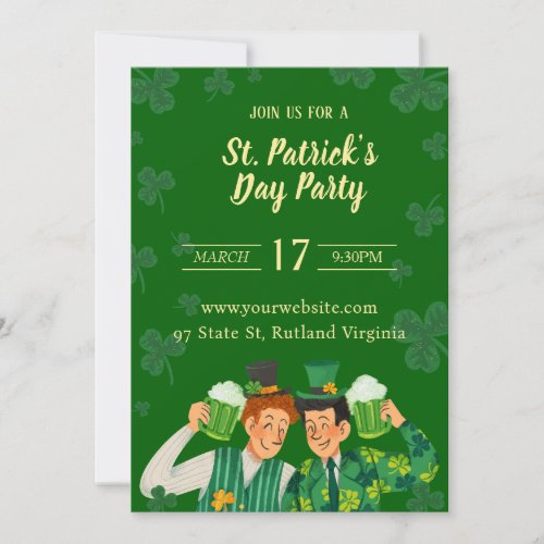 St Patricks Day invitation