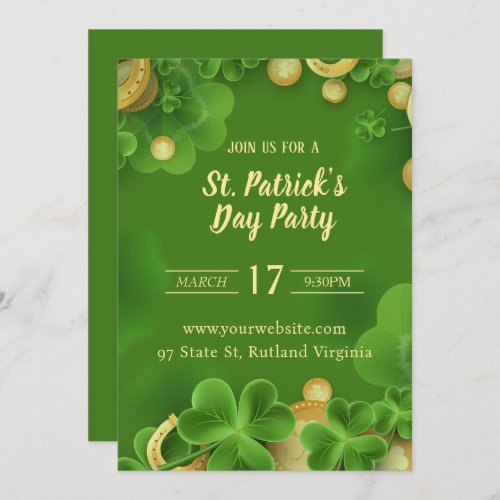 St Patricks Day invitation