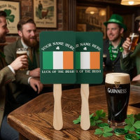 St Patrick's Day Ireland Flag Custom Name Shamrock