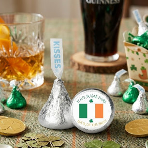 St Patrick's Day Ireland Flag Custom Name Shamrock Hershey®'s Kisses®