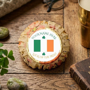 St Patrick's Day Ireland Flag Custom Name Shamrock Reese's Peanut Butter Cups