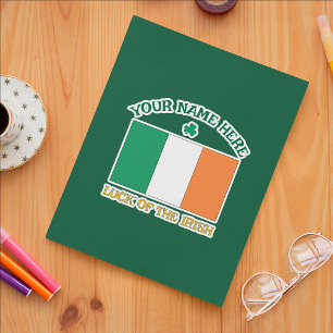St Patrick's Day Ireland Flag Custom Name Shamrock Sticker