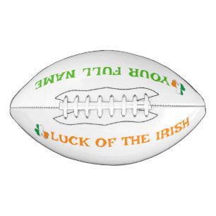 St Patrick's Day Ireland Flag Shamrock Custom Name Football