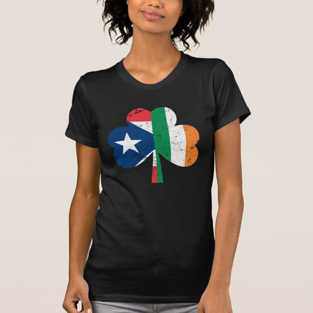 St Patricks Day Ireland Irish Puerto Rican T-Shirt (Front)