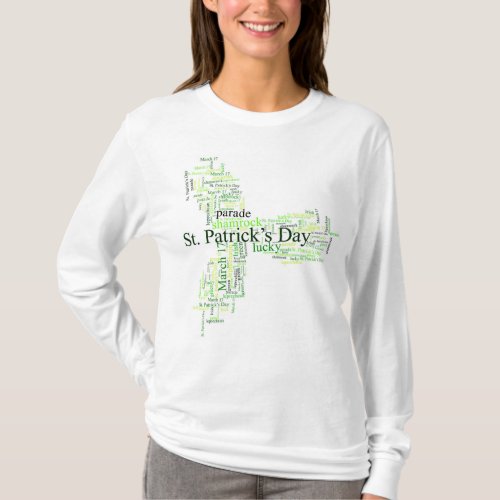 St Patricks Day Ireland Word Collage T_Shirt
