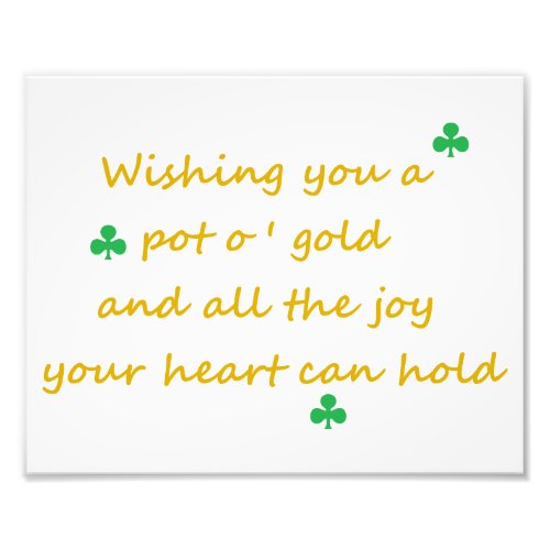 St Patricks Day Irish 8x10 Print