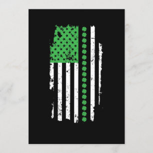 St. Patrick's Day Irish American Flag Invitation