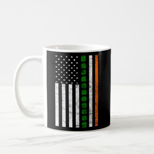St Patricks Day Irish American Flag Ireland Shamro Coffee Mug