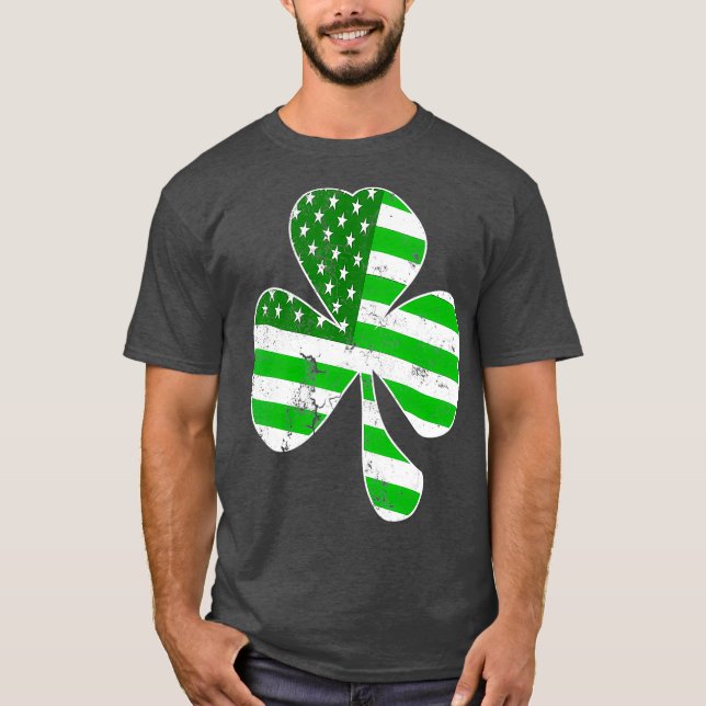 St Patricks Day Irish American Shamrock Mens T-Shirt (Front)