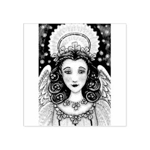 ST. PATRICK'S DAY IRISH ANGEL RUBBER STAMP