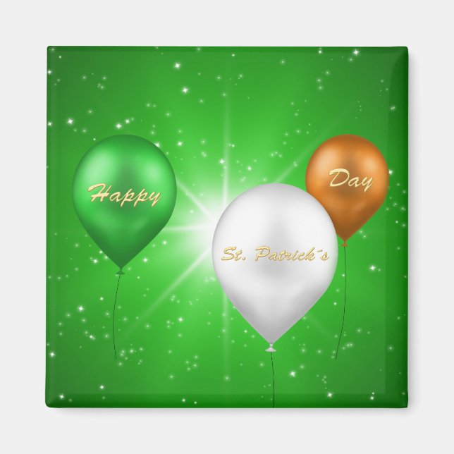 St. Patrick's Day Irish Balloons - Magnet (Front)