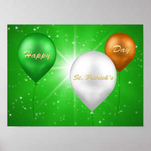St. Patrick's Day Irish Balloons - Poster Print
