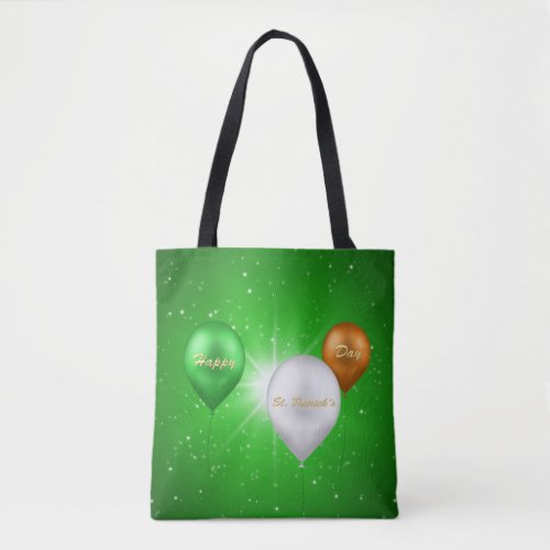 St Patricks Day Irish Balloons _ Tote Bag