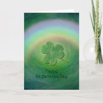 St. Patrick's Day - Irish Blessing - Clover Card by BridesToBe at Zazzle
