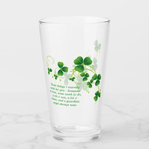 St Patricks Day Irish Blessing Pint Glass