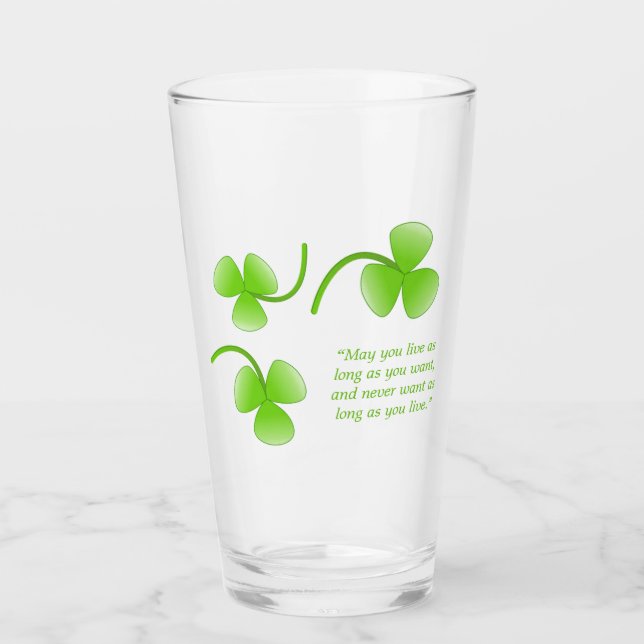 St. Patrick's Day Irish Blessing Pint Glass (Front)
