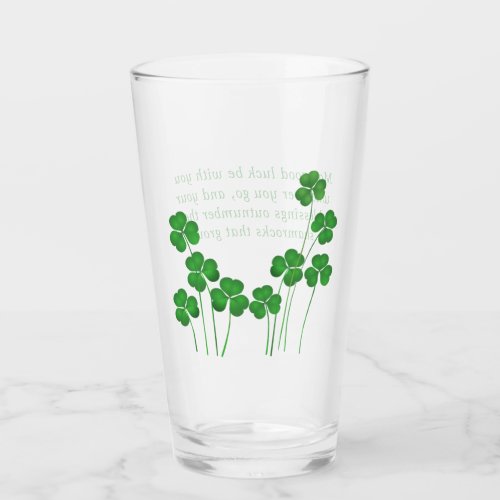 St Patricks Day Irish Blessing Pint Glass