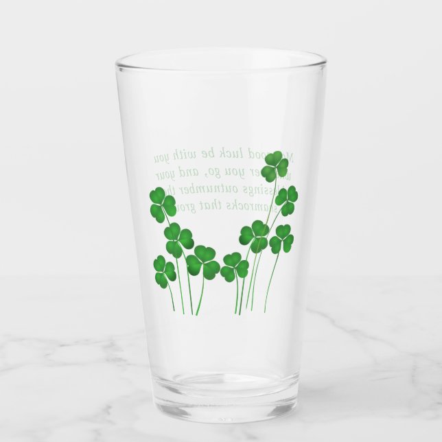 St. Patrick's Day Irish Blessing Pint Glass (Front)
