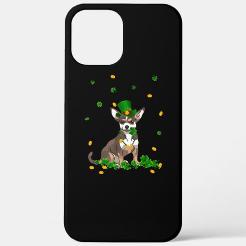 St Patricks Day Irish Chihuahua With Green Hat Gif iPhone 12 Pro Max Case