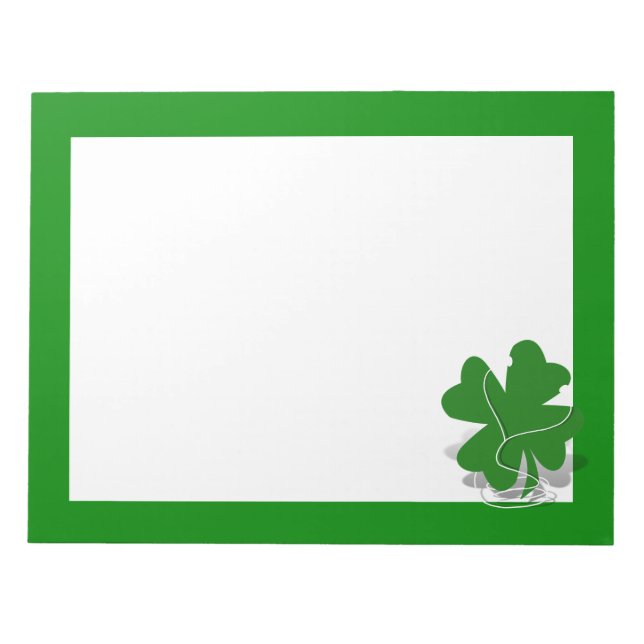 St. Patrick's Day  iRish Clover Notepad (Front)