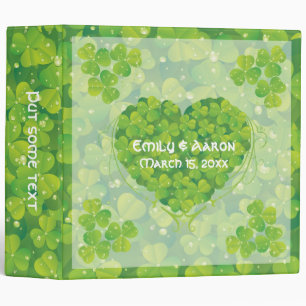 St. Patrick's Day Irish clover wedding binder