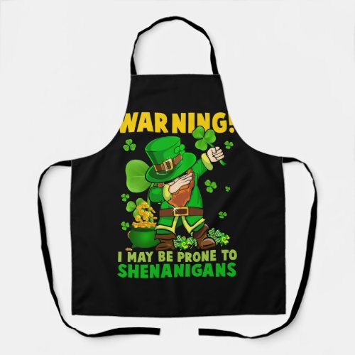 St Patricks Day Irish Dabbing Leprechaun St Patric Apron