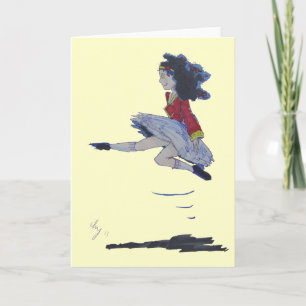St. Patrick's Day Irish Dancing Cartoon Card