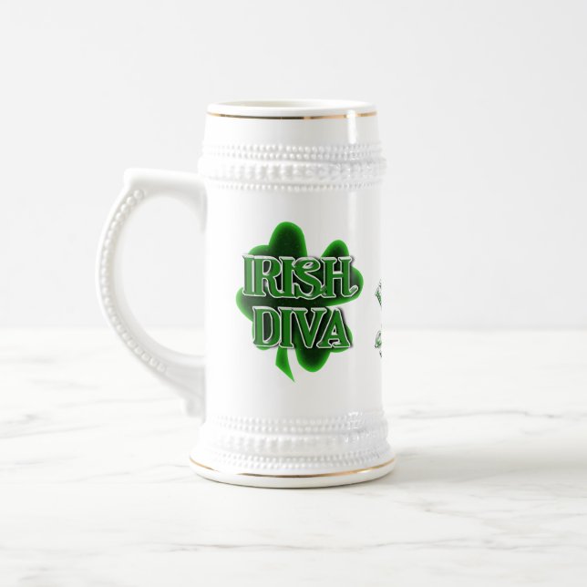 St. Patrick's Day Irish Diva Beer Stein (Left)
