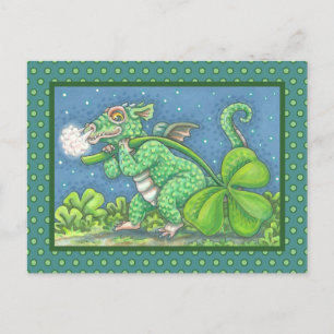 ST. PATRICK'S DAY IRISH DRAGON FANTASY POSTCARD