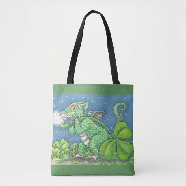 ST. PATRICK'S DAY IRISH DRAGON TOTE BAG (Front)