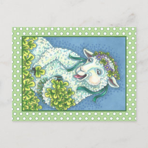 ST. PATRICK'S DAY IRISH EWE, SHEEP POSTCARD