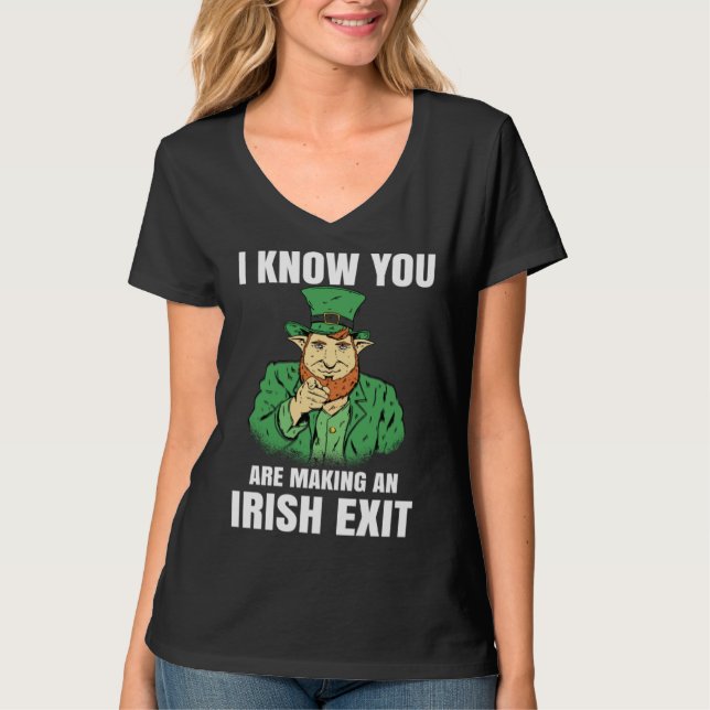 St Patricks Day Irish Exit  St Patricks T-Shirt (Front)