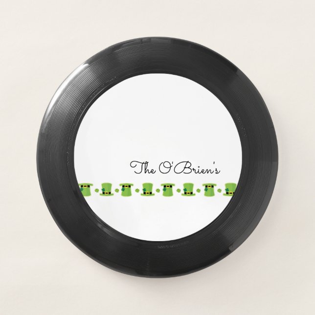 St Patricks Day Irish Family NAME Green Fun Wham-O Frisbee (Front)