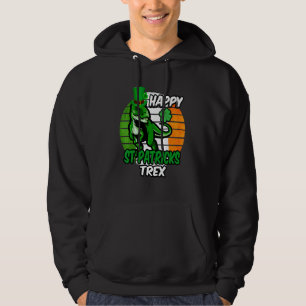 St Patrick's Day Irish Flag Dinosaur Shamrock Suns Hoodie