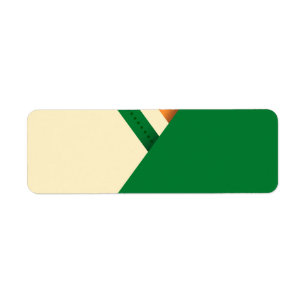 St Patrick's Day Irish Flag Shamrock Label