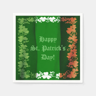 St. Patrick's Day Irish Flag Shamrock Napkins
