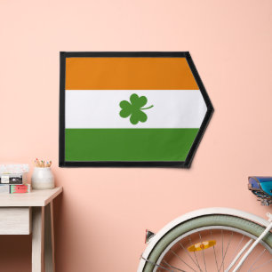 St Patrick's Day Irish Flag with Shamrock Clover