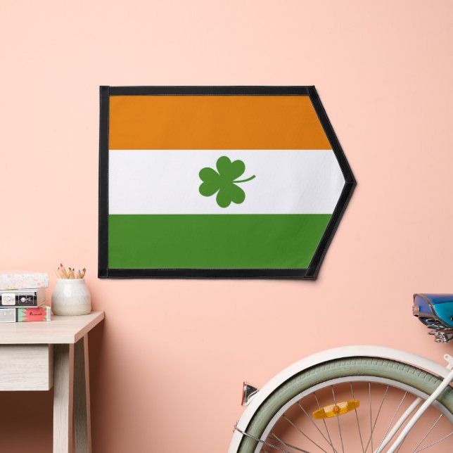 St Patrick's Day Irish Flag with Shamrock Clover (Insitu 2)